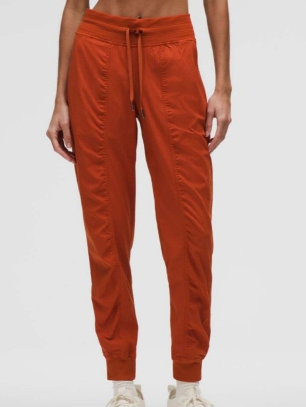 Lululemon Dance Studio Mid-Rise Jogger Pants Drawstring Autumn Rust Sz 2
